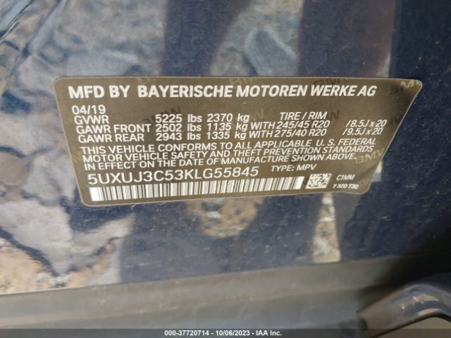 5UXUJ3C53KLG55845 BMW X4 Xdrive30i