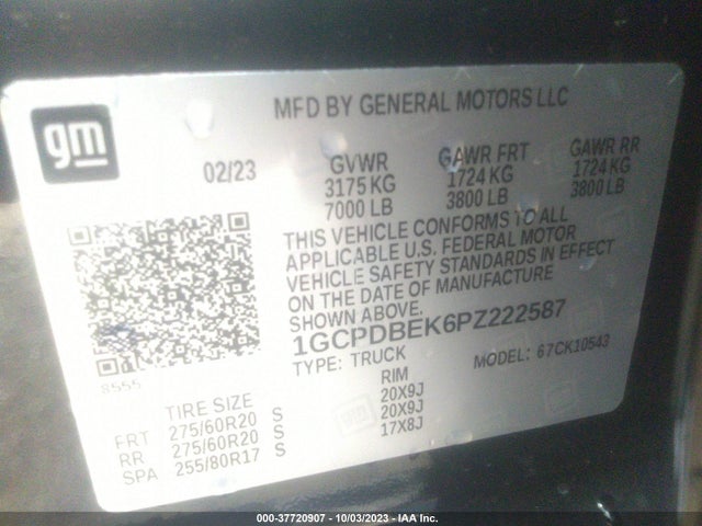 Chevrolet Silverado 1500 Custom 2023 1GCPDBEK6PZ222587 Image 9
