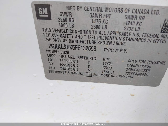 GMC Terrain Slt 2015 2GKALSEK5F6132693 Image 9