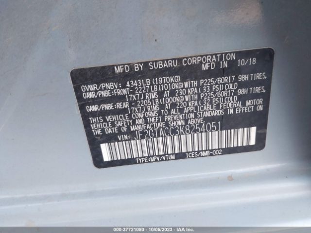 JF2GTACC3K8254051 Subaru Crosstrek Premium