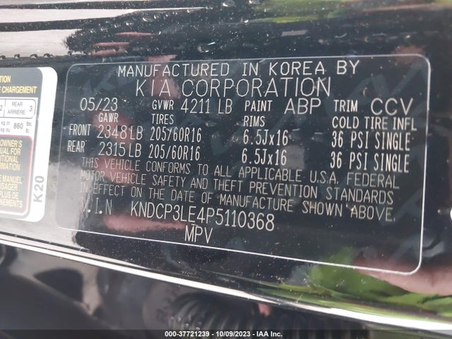 2023 KIA NIRO LX VIN: KNDCP3LE4P5110368