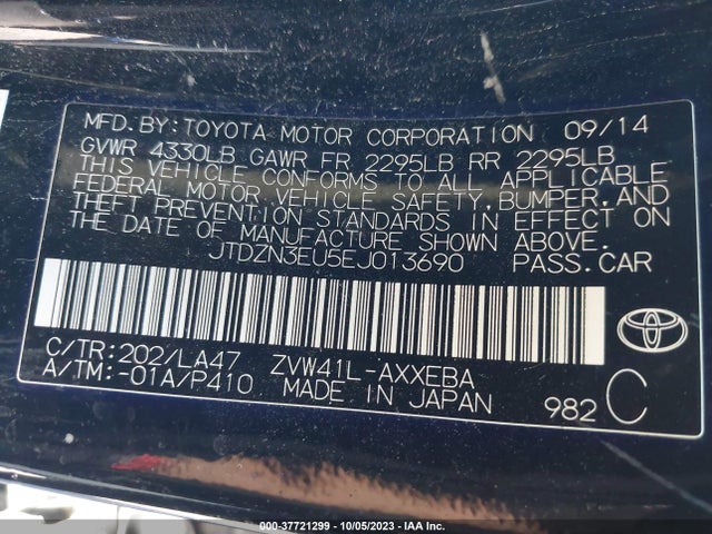 Toyota Prius V Two/three/five 2014 JTDZN3EU5EJ013690 Image 9