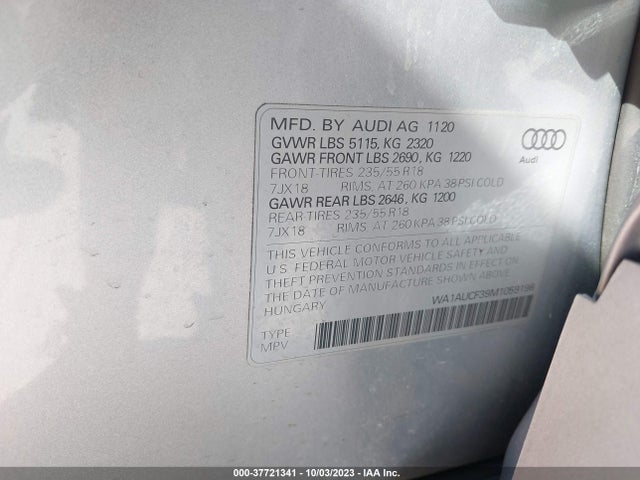 WA1AUCF39M1059196 Audi Q3 PREMIUM