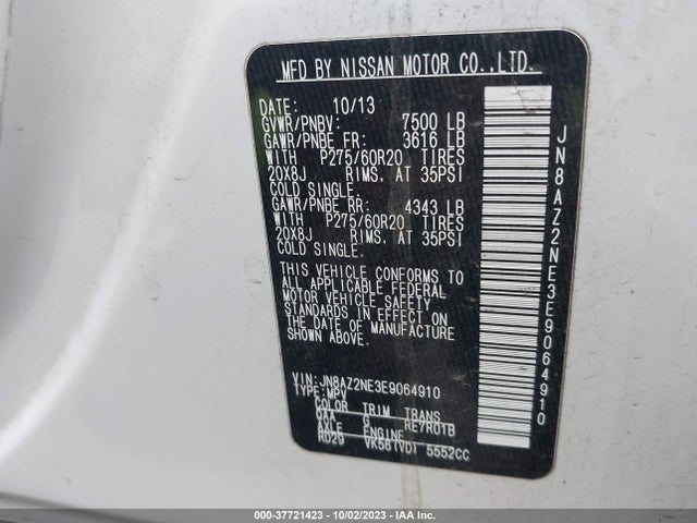 Infiniti QX80 2014 JN8AZ2NE3E9064910 Image 9