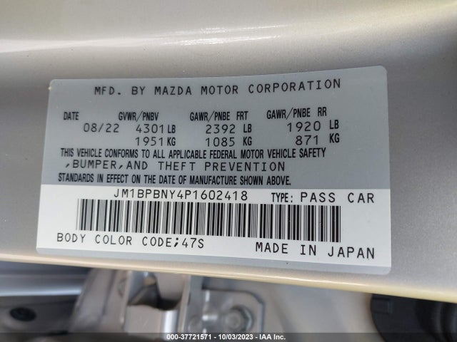 Mazda Mazda3 Hatchback 2.5 Turbo Premium Plus 2023 JM1BPBNY4P1602418 Image 9