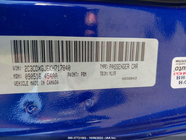 2C3CDXGJ6KH717840 Dodge Charger Scat Pack