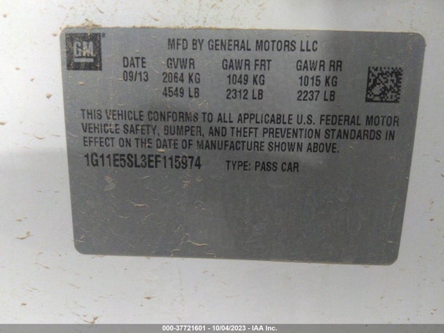 Chevrolet MALIBU 2LT 2014 1G11E5SL3EF115974 Image 9