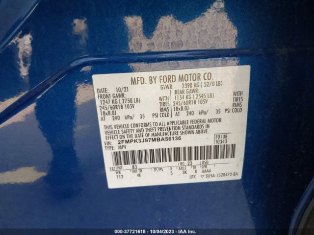2FMPK3J97MBA56136 Ford Edge Sel/st-line