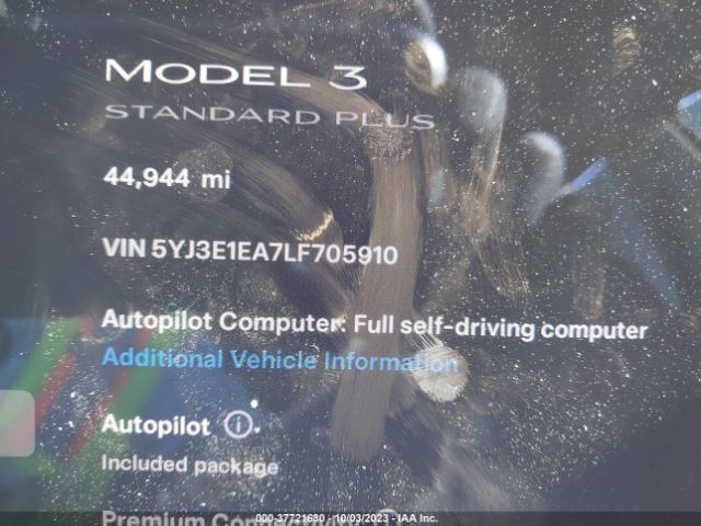 5YJ3E1EA7LF705910 Tesla Model 3 Standard Range