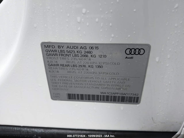 WA1C2AFP1GA017342 Audi Q5 PREMIUM