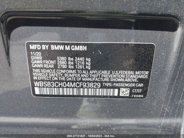WBS83CH04MCF93829 BMW M5