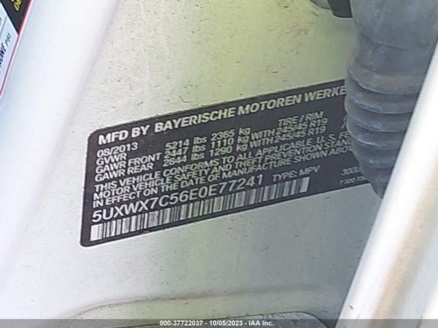 5UXWX7C56E0E77241 BMW X3 Xdrive35i