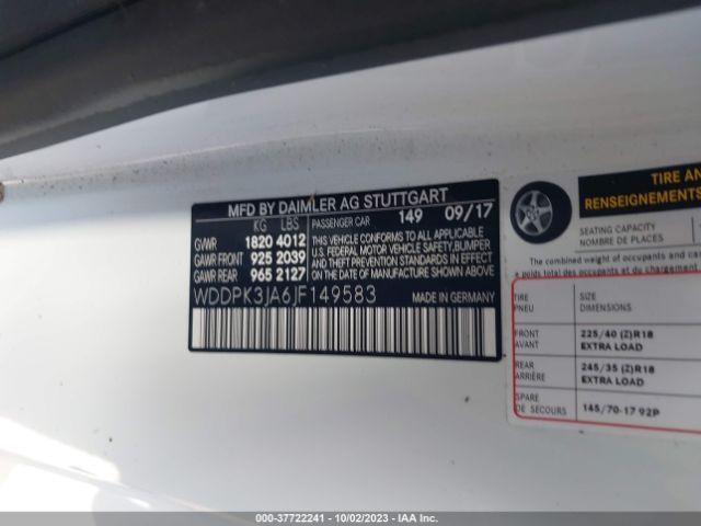 WDDPK3JA6JF149583 Mercedes-Benz Slc Slc 300