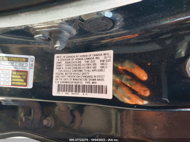 Honda CR-V LX 2015 2HKRM4H30FH639153 Image 9