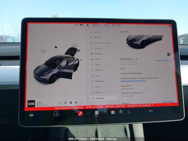Tesla Model Y Long Range 2023 7SAYGDEE2PF880420 Image 18