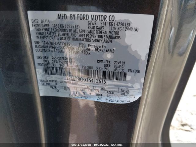 1FA6P8CFXF5413615 Ford MUSTANG GT