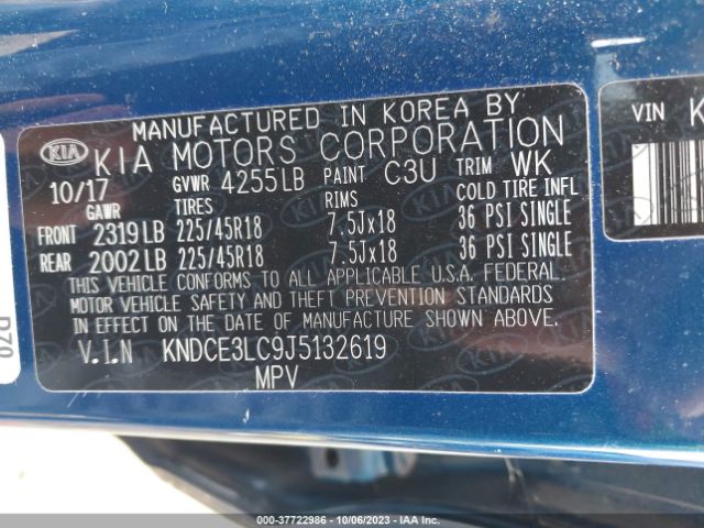 KNDCE3LC9J5132619 KIA Niro Touring