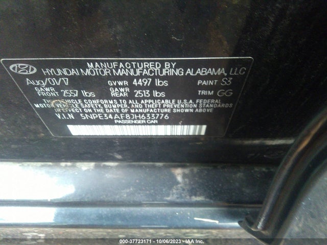 Hyundai Sonata Limited 2018 5NPE34AF8JH633776 Image 9