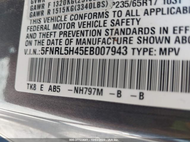 5FNRL5H45EB007943 Honda ODYSSEY EX