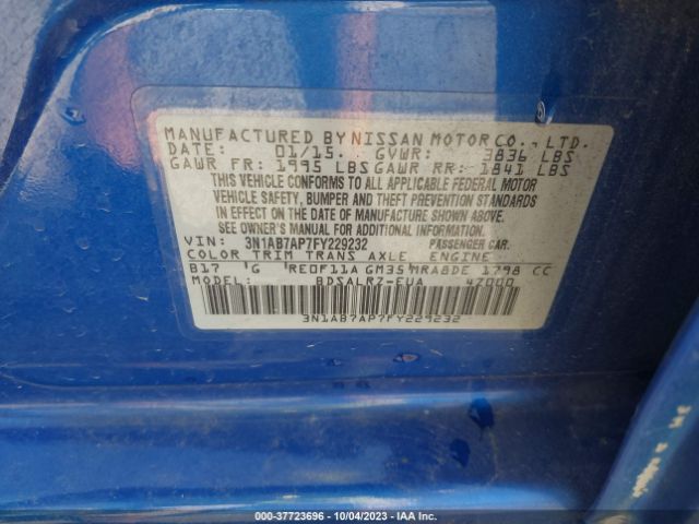 3N1AB7AP7FY229232 Nissan SENTRA SR