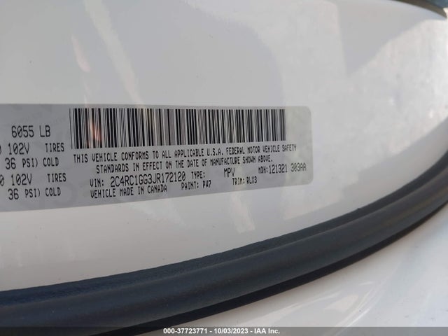 Chrysler Pacifica Limited 2018 2C4RC1GG3JR172120 Image 9