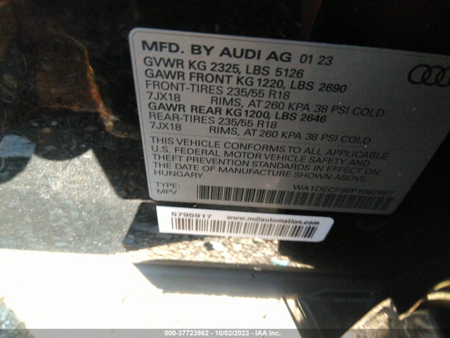 WA1DECF38P1082967 Audi Q3 S Line Premium