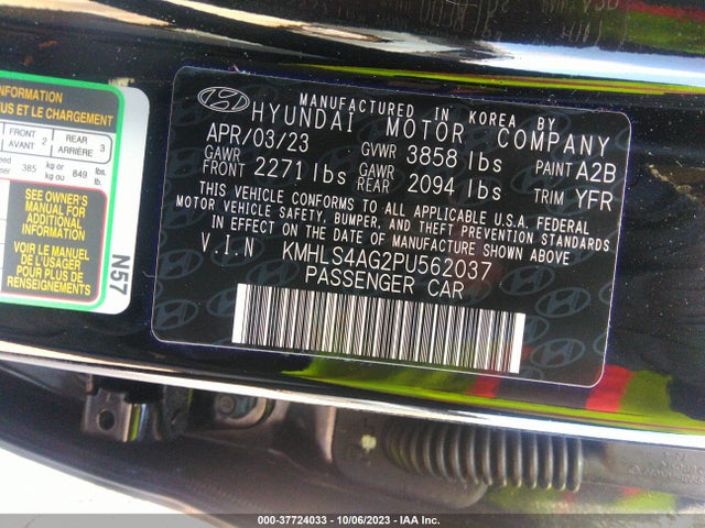 Hyundai ELANTRA SEL 2023 KMHLS4AG2PU562037 Image 9