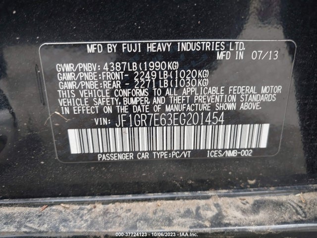 2014 SUBARU IMPREZA WAGON WRX WRX PREMIUM VIN: JF1GR7E63EG201454