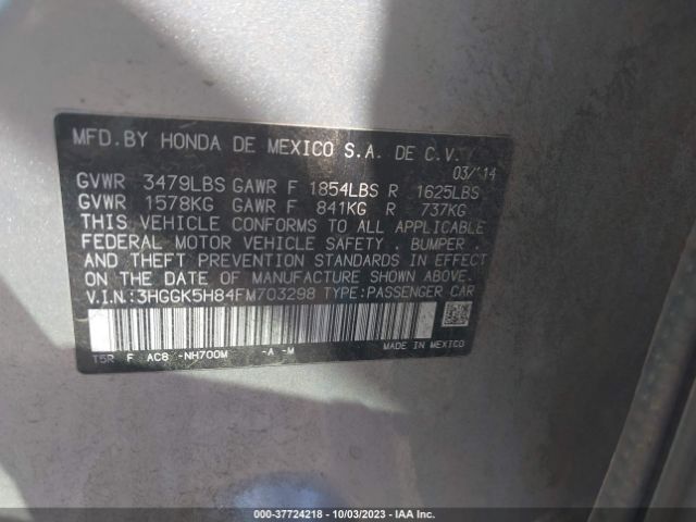 3HGGK5H84FM703298 Honda Fit Ex/ex-l