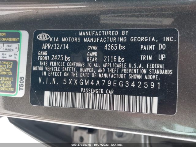 5XXGM4A79EG342591 KIA Optima Lx