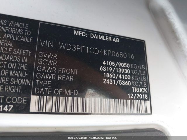WD3PF1CD4KP068016 Mercedes-Benz SPRINTER CARGO VAN