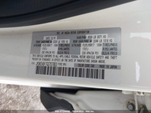 Mazda CX-5 SPORT 2016 JM3KE4BY7G0757953 Image 9