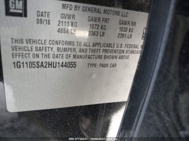 1G1105SA2HU144055 Chevrolet IMPALA 1LT