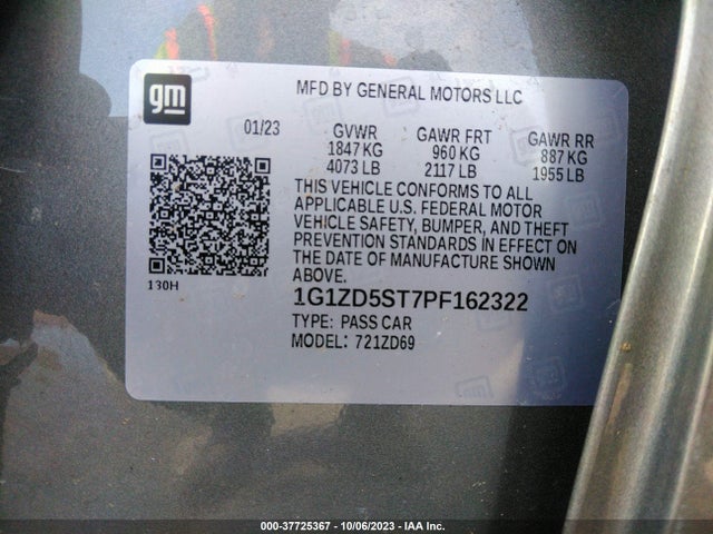 Chevrolet MALIBU LT 2023 1G1ZD5ST7PF162322 Image 9
