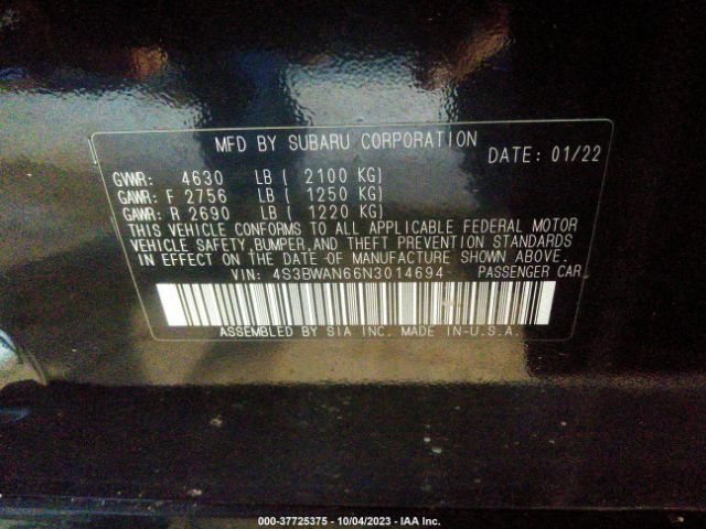 4S3BWAN66N3014694 Subaru Legacy Limited