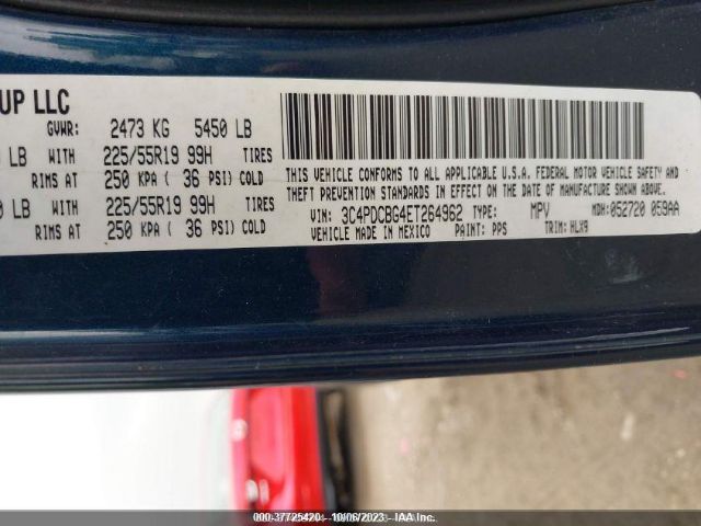 3C4PDCBG4ET264962 Dodge Journey Sxt