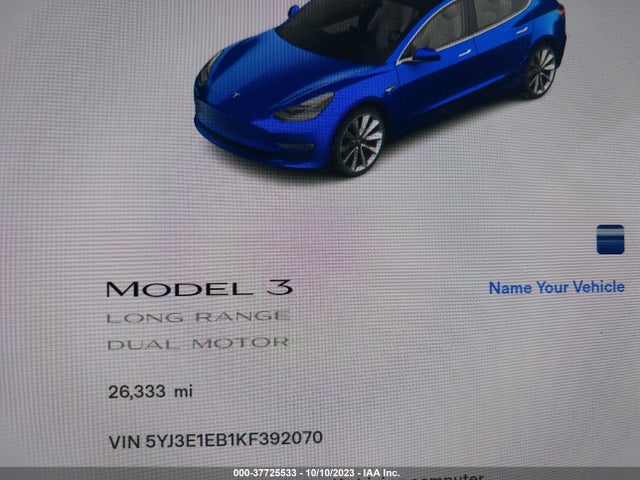 Tesla Model 3 Long Range/performance 2019 5YJ3E1EB1KF392070 Image 7