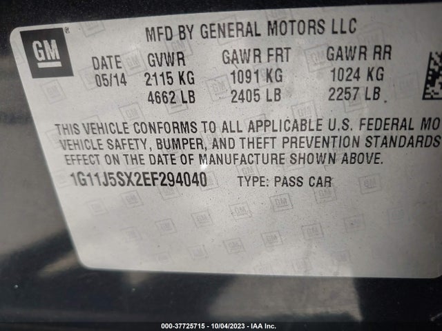 Chevrolet MALIBU LTZ 2014 1G11J5SX2EF294040 Image 9