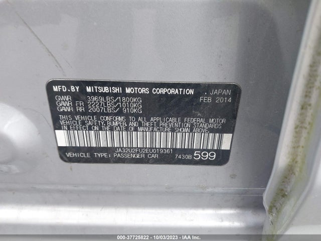 Mitsubishi LANCER ES 2014 JA32U2FU2EU019361 Image 9