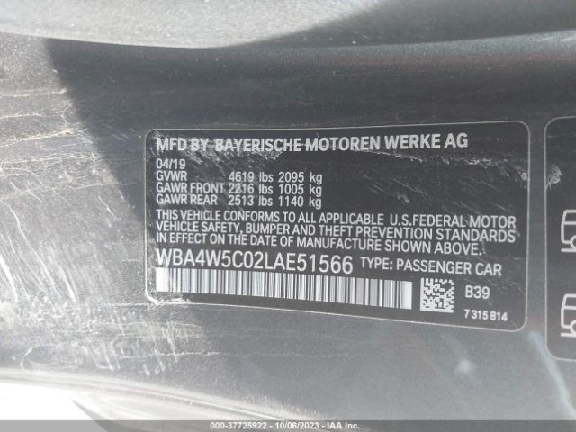 2020 BMW 4 SERIES WBA4W5C02LAE51566 Photo 8