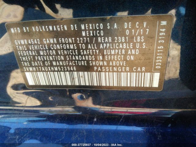 3VWH17AUXHM523946 Volkswagen Golf Alltrack Tsi S/tsi Se/tsi Sel