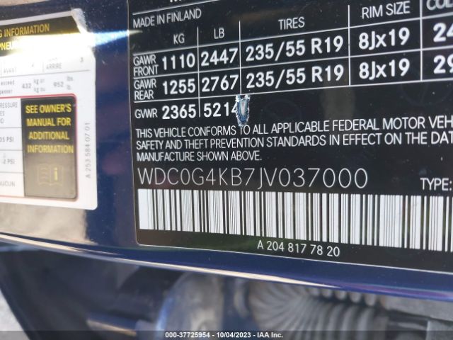 WDC0G4KB7JV037000 Mercedes-Benz Glc Glc 300