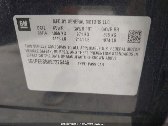 Chevrolet Cruze 2lt Auto 2014 1G1PE5SB6E7376446 Image 9