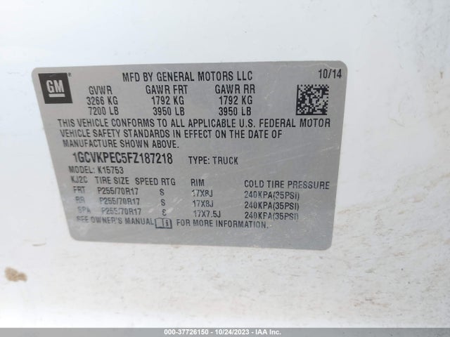 Chevrolet Silverado 1500 Work Truck 2015 1GCVKPEC5FZ187218 Image 9