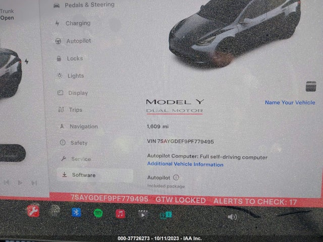 7SAYGDEF9PF779495 Tesla Model Y Performance
