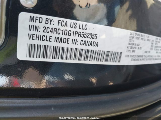 2C4RC1GG1PR552355 Chrysler Pacifica Limited