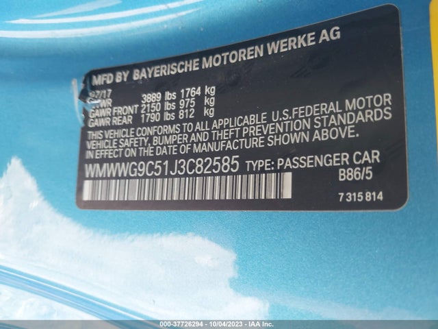 2018 MINI CONVERTIBLE WMWWG9C51J3C82585 Photo 8