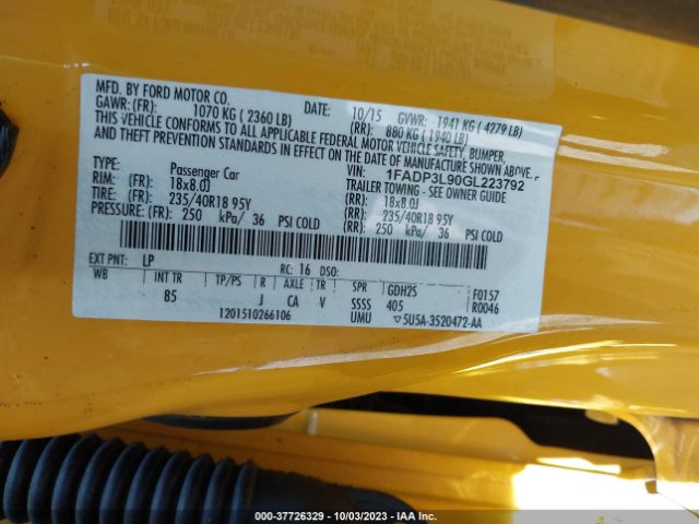 1FADP3L90GL223792 Ford FOCUS ST