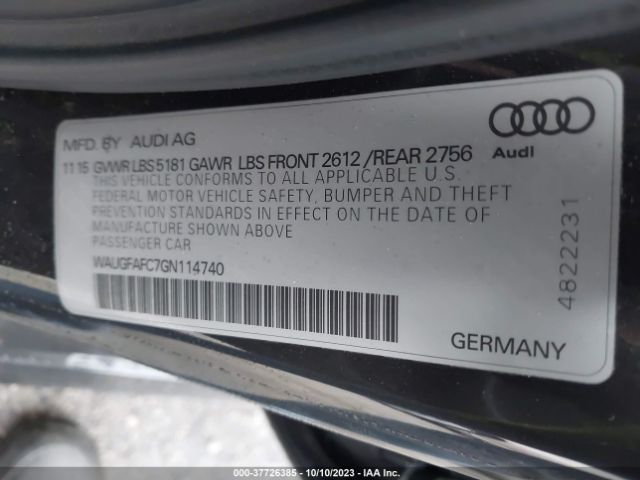 2016 AUDI A6 WAUGFAFC7GN114740 Photo 8