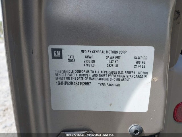 2003 BUICK LESABRE 1G4HP52K434192557 Photo 8